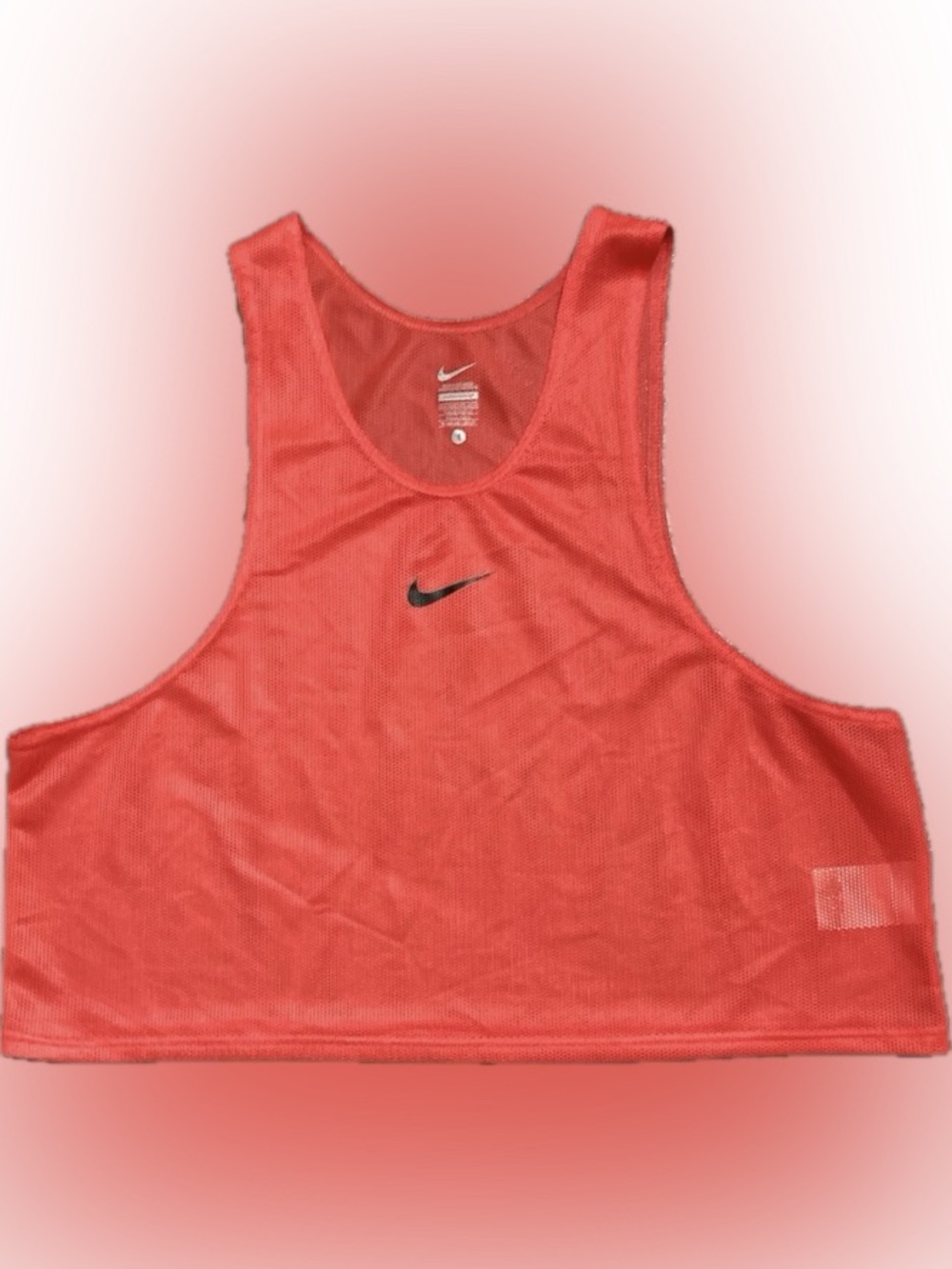 Nike Coral Mesh Crop Training Tank with Black Swoosh Women’s OSFM